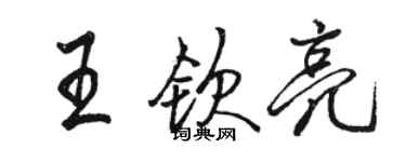 駱恆光王欽亮行書個性簽名怎么寫