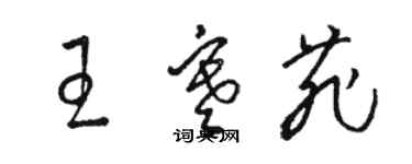 駱恆光王寒菲草書個性簽名怎么寫