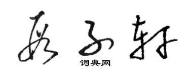 駱恆光段子軒草書個性簽名怎么寫