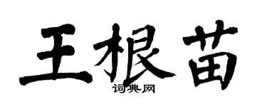 翁闓運王根苗楷書個性簽名怎么寫