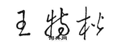 駱恆光王特楷草書個性簽名怎么寫