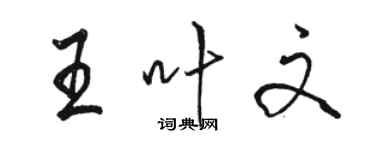 駱恆光王葉文行書個性簽名怎么寫