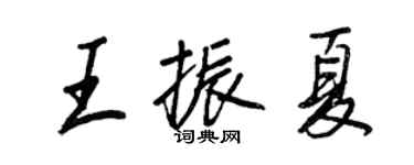 王正良王振夏行書個性簽名怎么寫