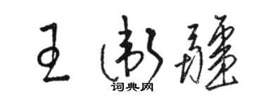 駱恆光王衛疆草書個性簽名怎么寫