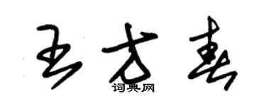 朱錫榮王方春草書個性簽名怎么寫