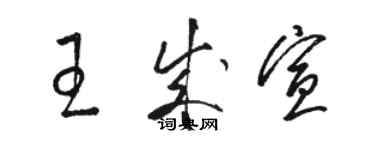 駱恆光王成宣草書個性簽名怎么寫