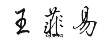 駱恆光王菲易行書個性簽名怎么寫