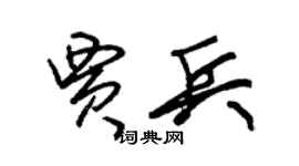 朱錫榮賈兵草書個性簽名怎么寫