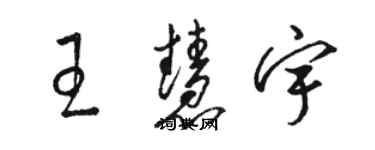 駱恆光王慧宇草書個性簽名怎么寫