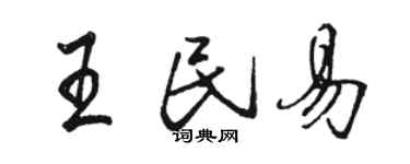 駱恆光王民易行書個性簽名怎么寫