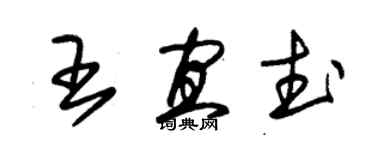 朱錫榮王宜武草書個性簽名怎么寫