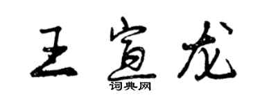 曾慶福王宣龍行書個性簽名怎么寫