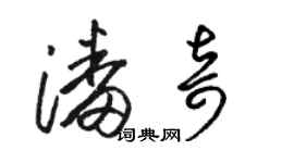 駱恆光潘奇草書個性簽名怎么寫