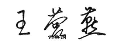 駱恆光王營燕草書個性簽名怎么寫