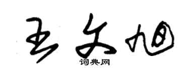 朱錫榮王文旭草書個性簽名怎么寫