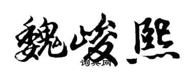 胡問遂魏峻熙行書個性簽名怎么寫