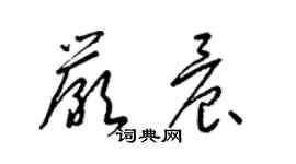 梁錦英嚴晨草書個性簽名怎么寫