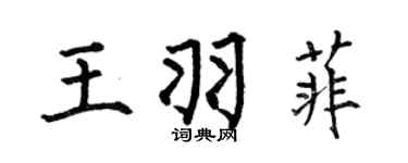 何伯昌王羽菲楷書個性簽名怎么寫