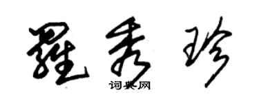 朱錫榮羅秀珍草書個性簽名怎么寫