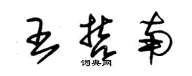 朱錫榮王哲南草書個性簽名怎么寫