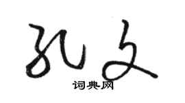 駱恆光孔文草書個性簽名怎么寫