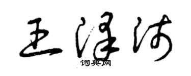 曾慶福王澤沛草書個性簽名怎么寫