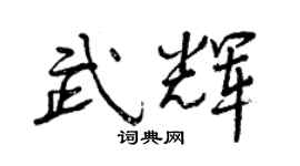 曾慶福武輝行書個性簽名怎么寫