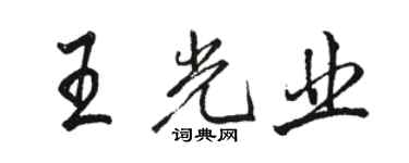 駱恆光王光業行書個性簽名怎么寫
