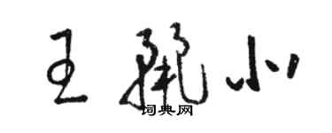 駱恆光王麗北草書個性簽名怎么寫