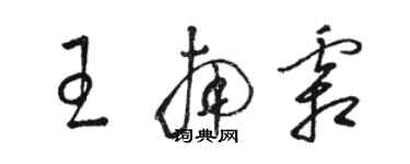 駱恆光王南霜草書個性簽名怎么寫