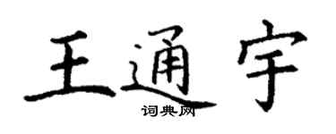 丁謙王通宇楷書個性簽名怎么寫