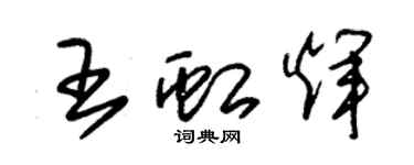 朱錫榮王虹輝草書個性簽名怎么寫