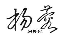 駱恆光楊蓉草書個性簽名怎么寫