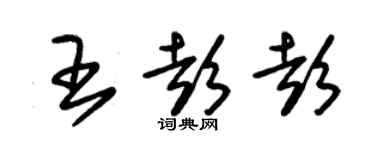 朱錫榮王彭彭草書個性簽名怎么寫