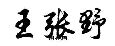 胡問遂王張野行書個性簽名怎么寫