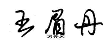 朱錫榮王眉丹草書個性簽名怎么寫