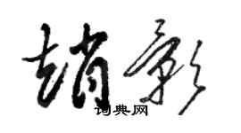 駱恆光趙影草書個性簽名怎么寫