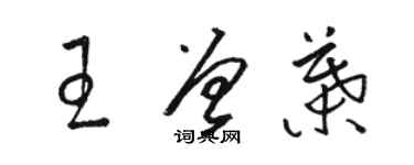 駱恆光王曾葉草書個性簽名怎么寫