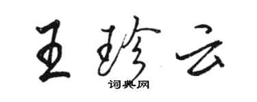 駱恆光王珍雲行書個性簽名怎么寫