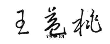 駱恆光王益桃草書個性簽名怎么寫