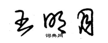 朱錫榮王明月草書個性簽名怎么寫