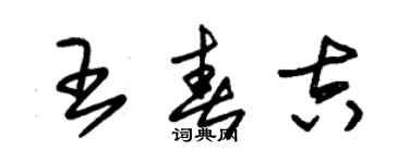 朱錫榮王春吉草書個性簽名怎么寫