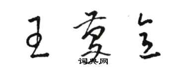 駱恆光王慶意草書個性簽名怎么寫