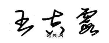 朱錫榮王吉霞草書個性簽名怎么寫