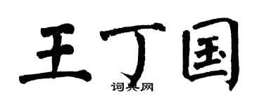 翁闓運王丁國楷書個性簽名怎么寫