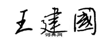 王正良王建國行書個性簽名怎么寫