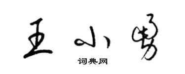 梁錦英王小勇草書個性簽名怎么寫