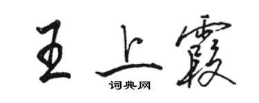 駱恆光王上霞行書個性簽名怎么寫