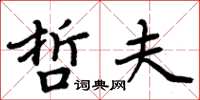 周炳元哲夫楷書怎么寫