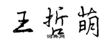 曾慶福王哲萌行書個性簽名怎么寫